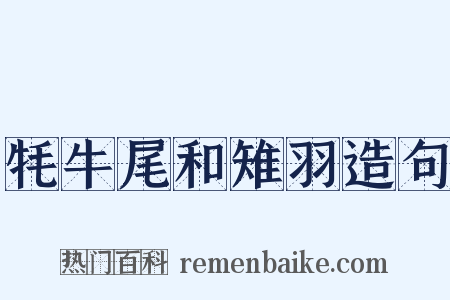 牦牛尾和雉羽造句是什么意思的图片